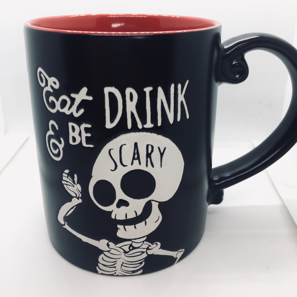 Halloween Eat Drink & Be Scary Skeleton Mug Boo